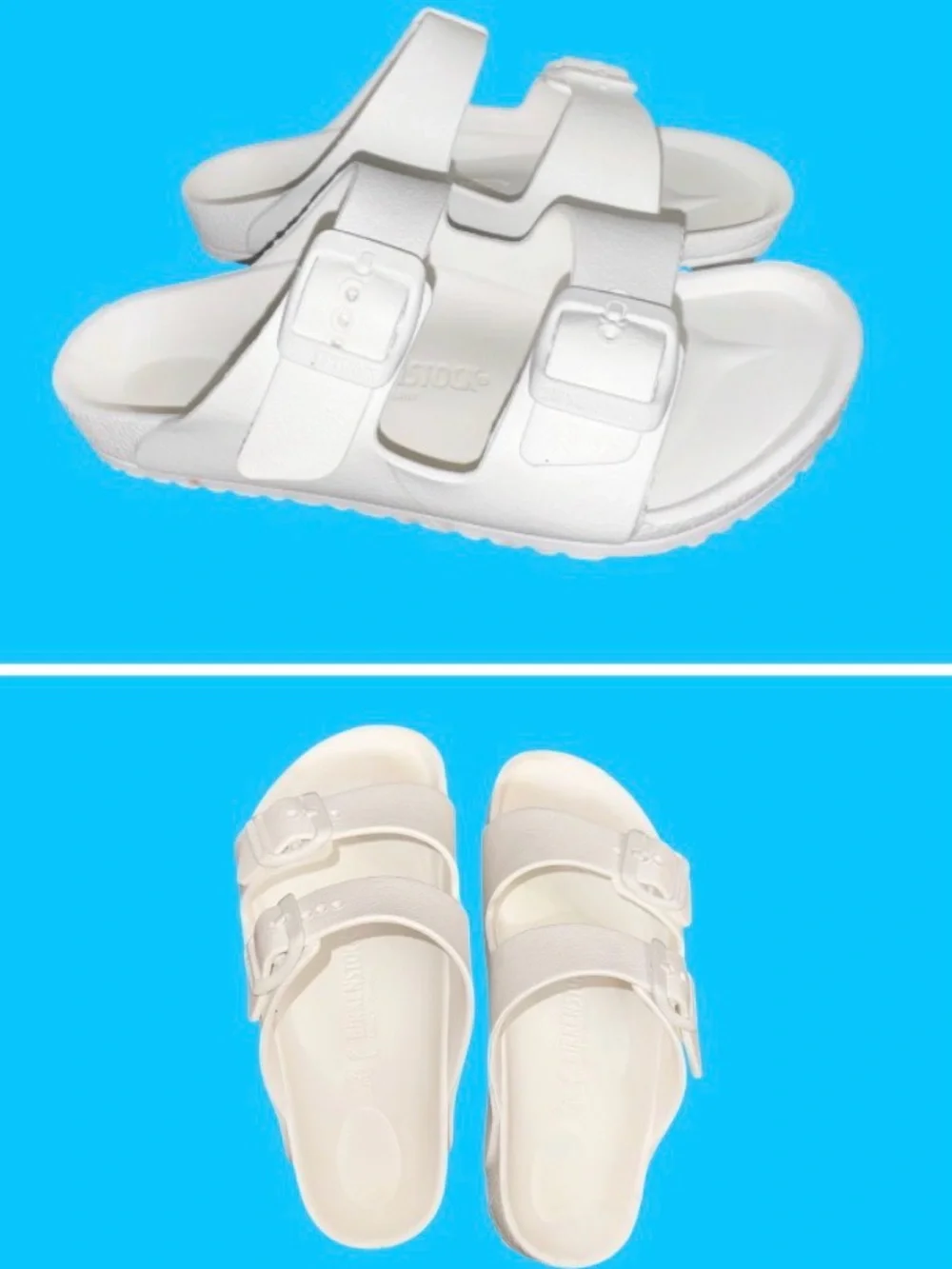 BIRKENSTOCK WHITE EVA Rubber sandals unisex youth girl’s boys size 1